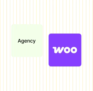 An “Agency” tile beside the WooCommerce mark